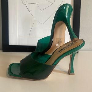 Steve Madden Jelly Green Mule Heels